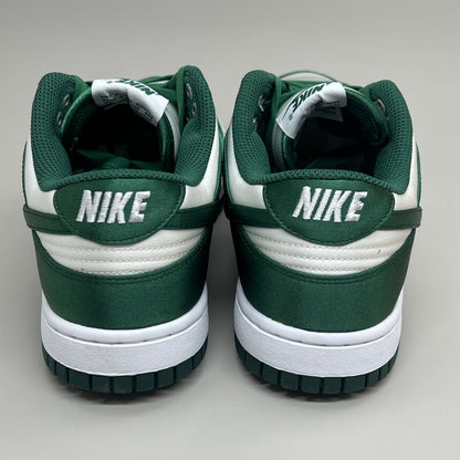 NIKE Dunk Low Satin ESS SNKR Sz Women's 10.5 Men's 9 White/Team Green DX5931100