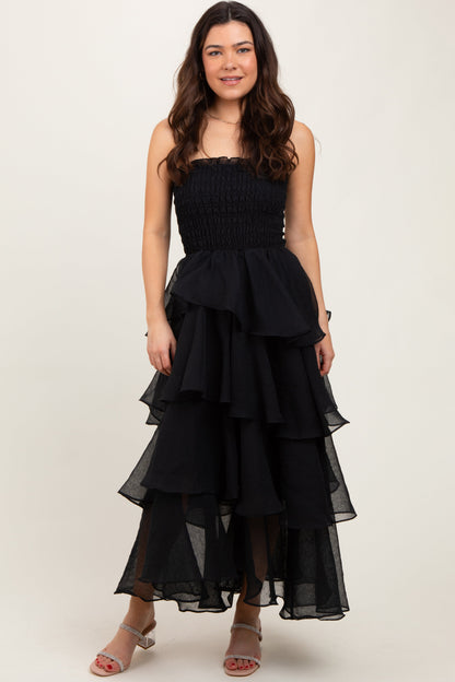 Black Layered Maxi Dress