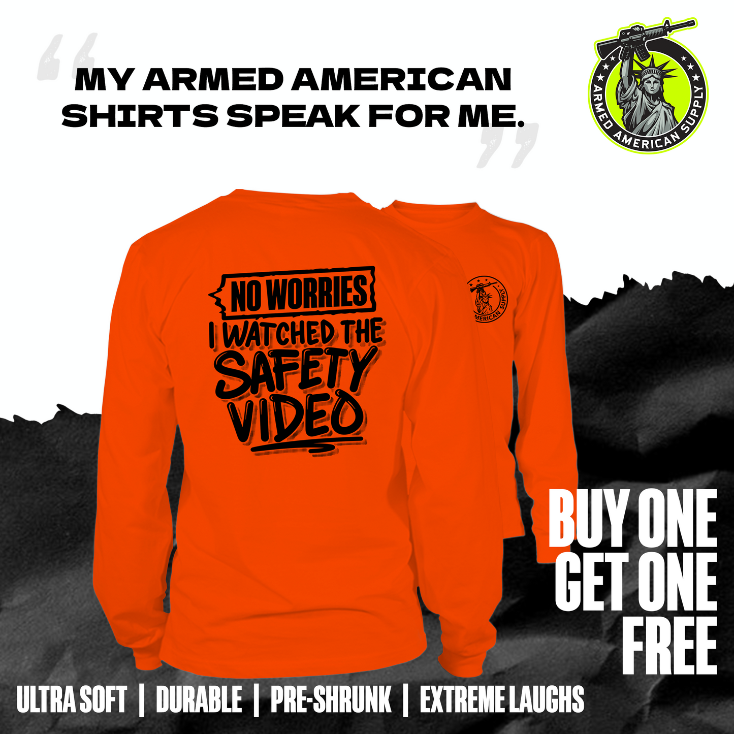 Watched The Safety Videos- Long Sleeve Safety Yellow Hi-Vis T-Shirt
