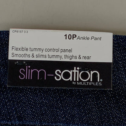 MULTIPLES Ankle Pants Petite Women's Sz 10P Denim M2623P