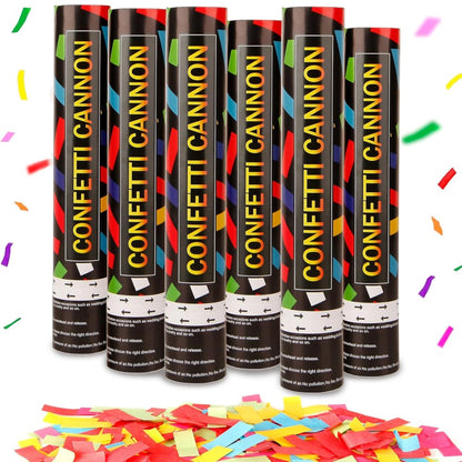 Multicolor Confetti Cannons (12 Pack)