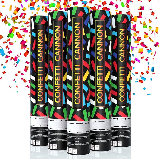 Multicolor Confetti Cannons (12 Pack)