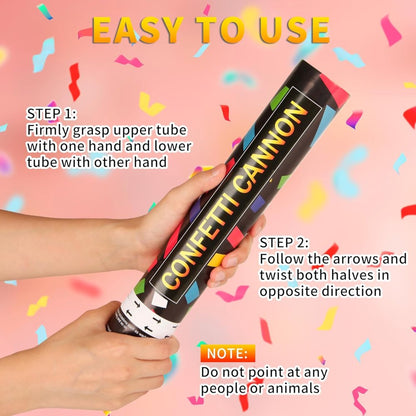Multicolor Confetti Cannons (12 Pack)
