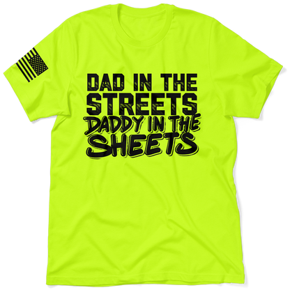 Daddy in the Sheets Shirt - Safety Yellow T-Shirt