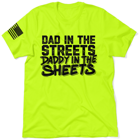 Daddy in the Sheets Shirt - Safety Yellow T-Shirt