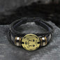 12 Zodiac Brass Leather Bracelet