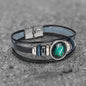 12 Constellation Multi-layer Leather Stainless Steel Bracelet