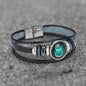 12 Constellation Multi-layer Leather Stainless Steel Bracelet
