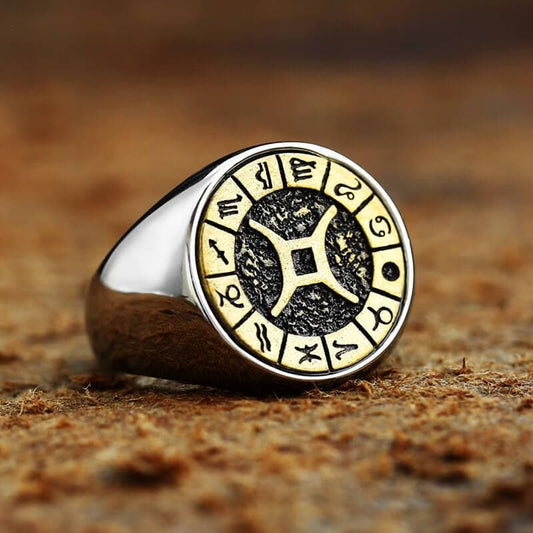 Gemini Stainless Steel Ring