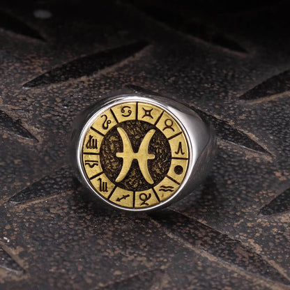 Pisces Stainless Steel Ring
