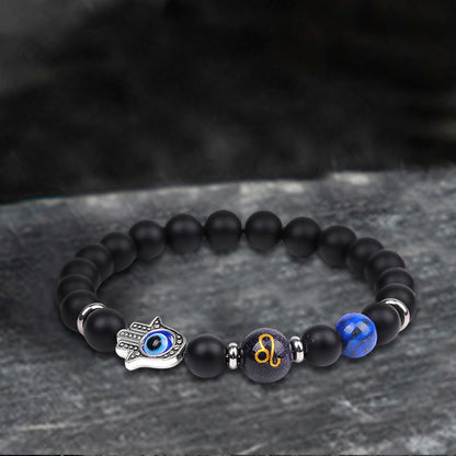 12 Constellations Zodiac Lucky Natural Stone Bracelet