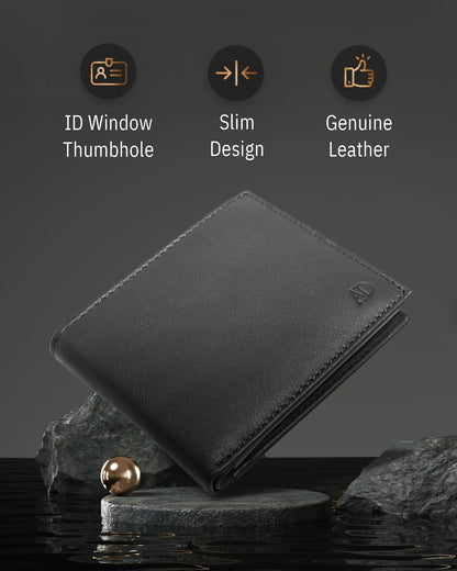Bifold Wallet With Flip-Up ID Window