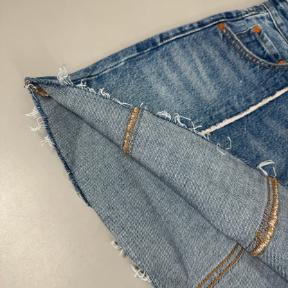 LEVIS Recrafted Icon Skirt Mid Rise Original Women's Sz 26 Novel Notion Med Wash