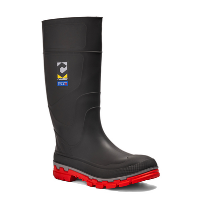 Kickaxe 15" Waterproof Rubber Boot - Grey/Orange