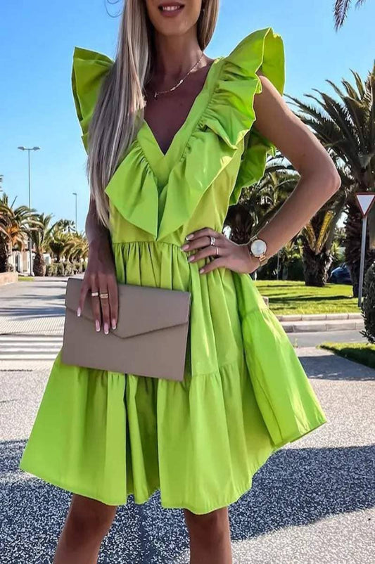 Ruffle Hem Spring Dress
