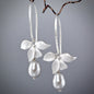 "Wild Orchid" - Pearl Bridal Earrings
