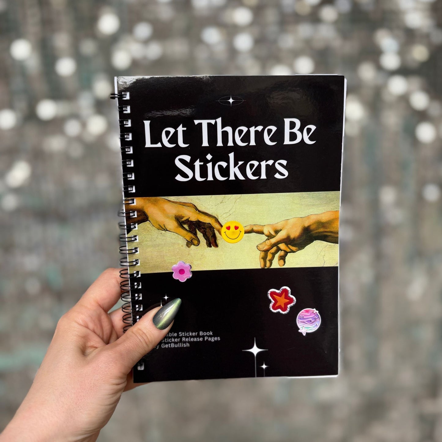 Reusable Sticker Storage Book | Let There Be Stickers | 50 Blank Pages Silicone Coated Release Paper Album
