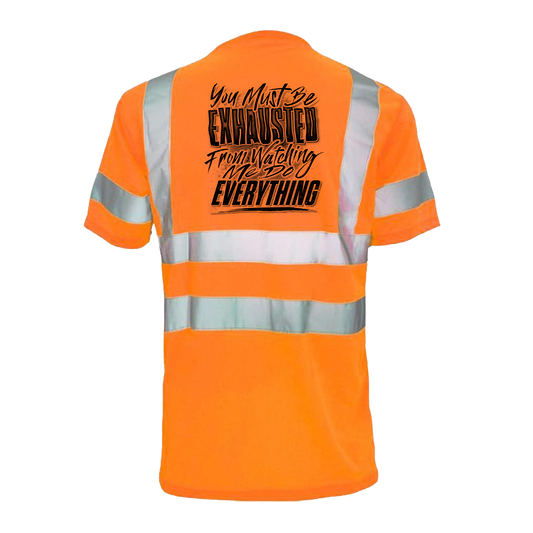 Exhausted - Reflective Safety T-Shirt