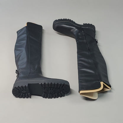 SAM EDELMAN Lerue Nappa Tall Leather Riding Boots Women's Sz 9.5 M Black H8522L1001 (New)