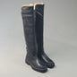 SAM EDELMAN Lerue Nappa Tall Leather Riding Boots Women's Sz 6.5 M Black H8522L1001 (New)