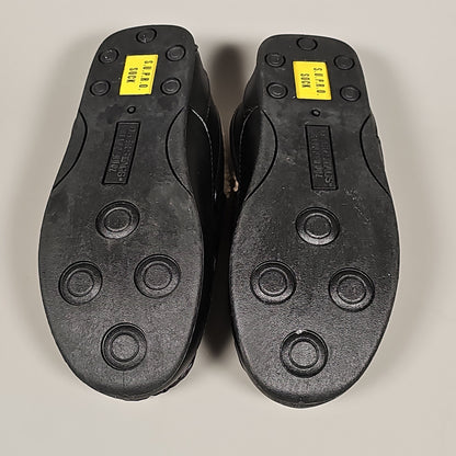DEER STAGS Spun Unisex Faux Leather Slipper in Black Sz 10 Mens 12 Womens (New)