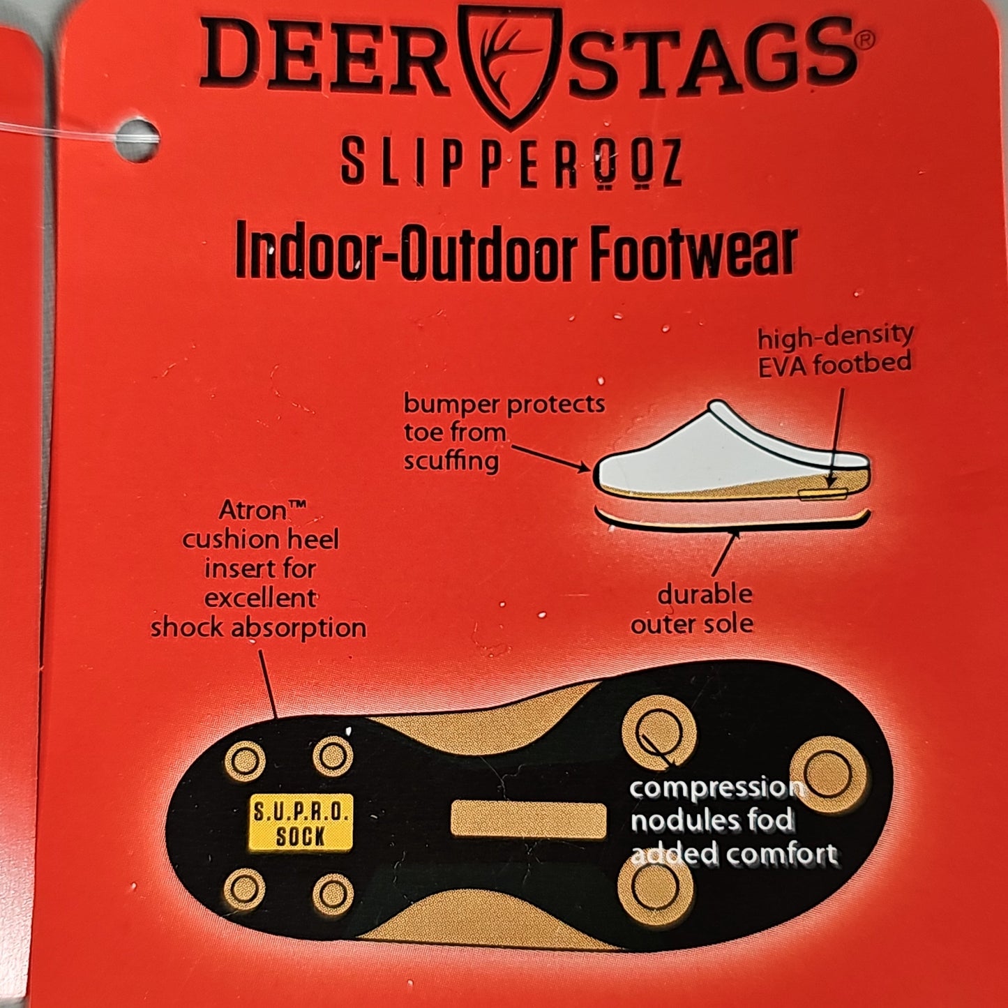 DEER STAGS Spun Unisex Faux Leather Slipper in Black Sz 10 Mens 12 Womens (New)