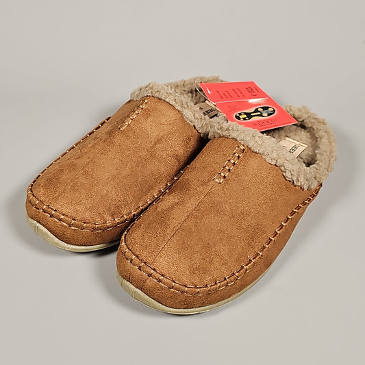 DEER STAGS Nordic Unisex Microsuede Slipper in Chestnut Sz 9 Mens / 11 Womens (New)