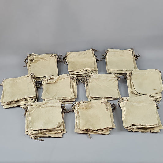 DRAWSTRING POUCH 100 Count 4.75" x 4.75" Medium Fabric Bag for Gifts, Party & Wedding Favors, Jewelry, Game Pieces (New)