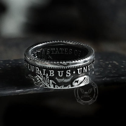 1896 Morgan Dollar Pattern Alloy Ring