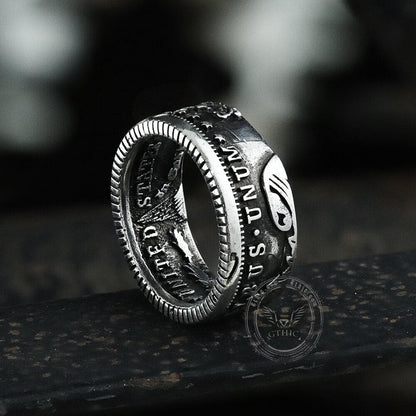 1896 Morgan Dollar Pattern Alloy Ring