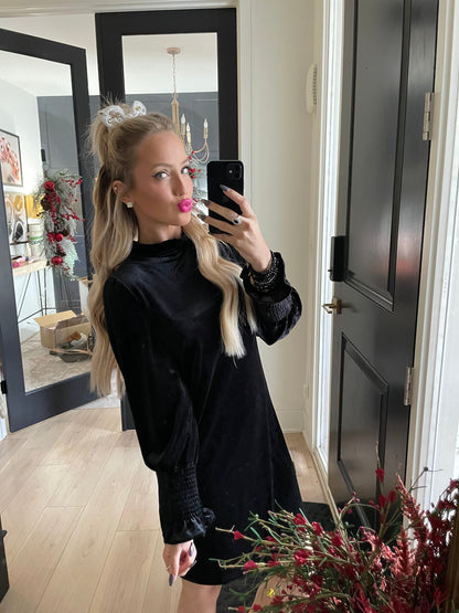 Black Velvet Party Dress