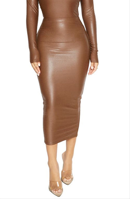 Naked Wardrobe Brown Pencil Skirt, Size XS