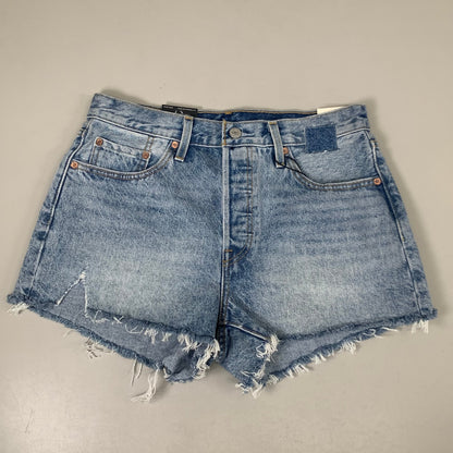 LEVIS 501 Original Fit High Rise Shorts Medium Wash Women's Sz 29 Mega Vibe Blue