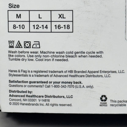 HANES (2 PACK) High Waist Shaper Leggings Cotton/Spandex Womens Sz M Black 441867