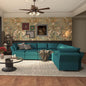 Ainfox 10 Seats +10 Sides Modular Sectional Sofa Flannel Sofa with Storage Seat