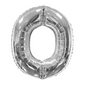 34 In. Silver Letter O Balloon