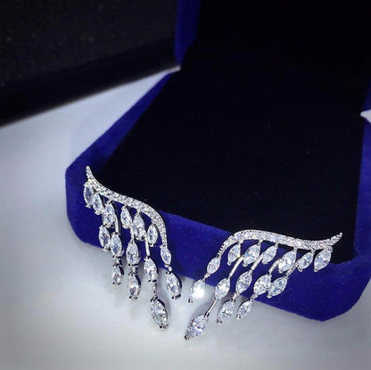 "Caroline" - Cubic Zirconia Bridal Earrings - Available in Silver, Rose Gold and Yellow Gold