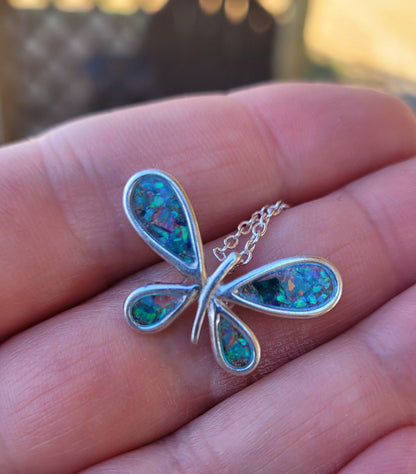 Sterling Silver Butterfly Memorial Pendant