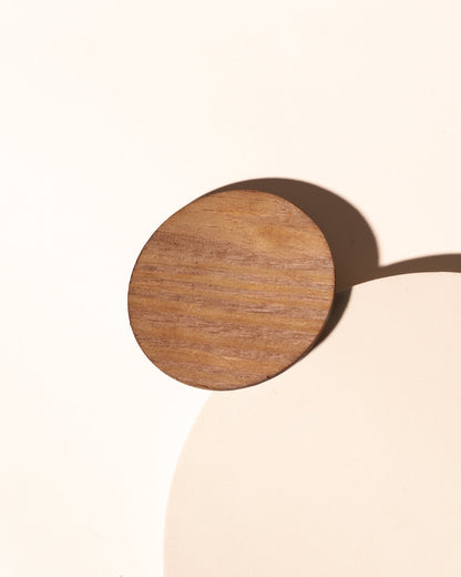 thin wood candle lid with gasket