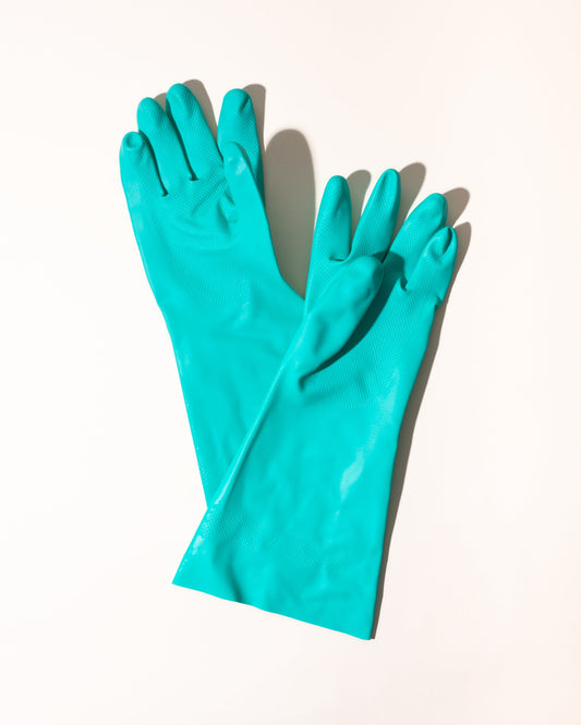 aqua flock lined nitrile gloves