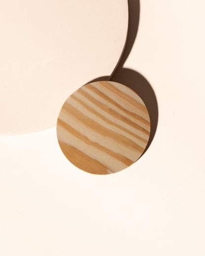 thin wood candle lid with gasket
