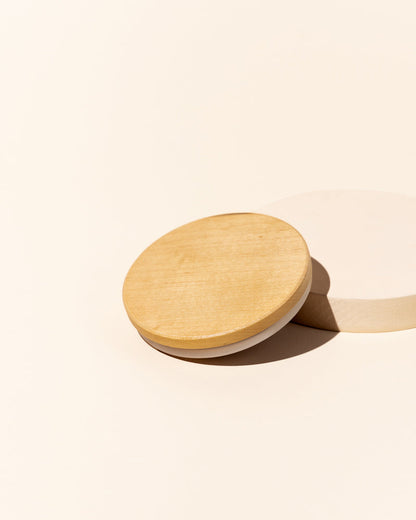 thick wood candle lid with gasket