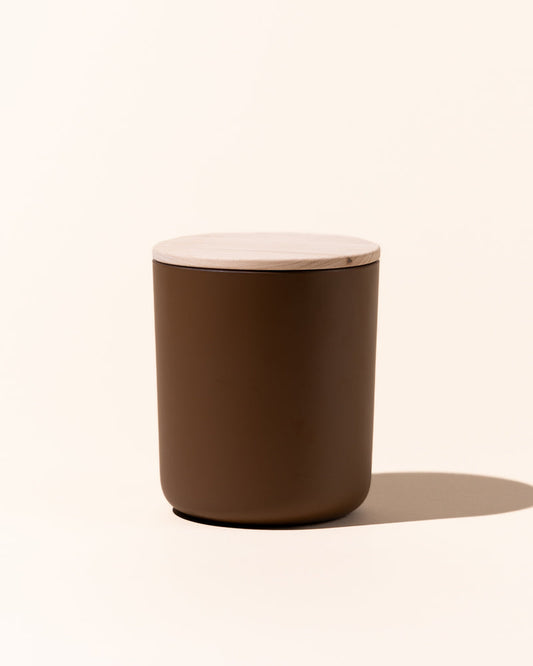thin wood candle lid with gasket
