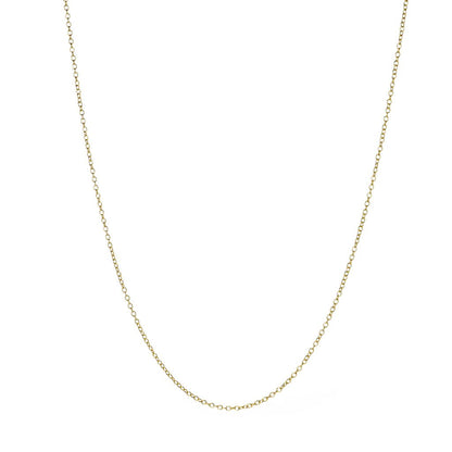MAYAMAR 24K Gold Plated Choice of Length Oval Rolo Link Chain Necklace
