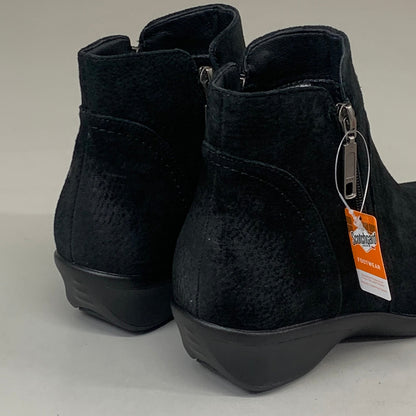 PROPET Waverly Leather Walking Ankle Boot XX(4E) Women's SZ 8 Black Suede WFX085LBS-E-08