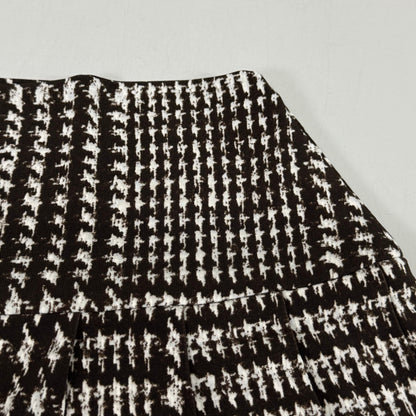NORMA KAMALI Silky Jersey Pleated Micro Skirt Unlined Women's Sz S/32 Chocolate