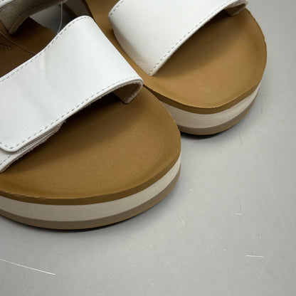 COBIAN Dana Rise Elevated Flatform Style Slide Women's Sz 8 White DNA24-100-08