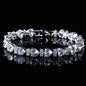 Charlotte - Silver Cubic Zirconia Heart Bracelet
