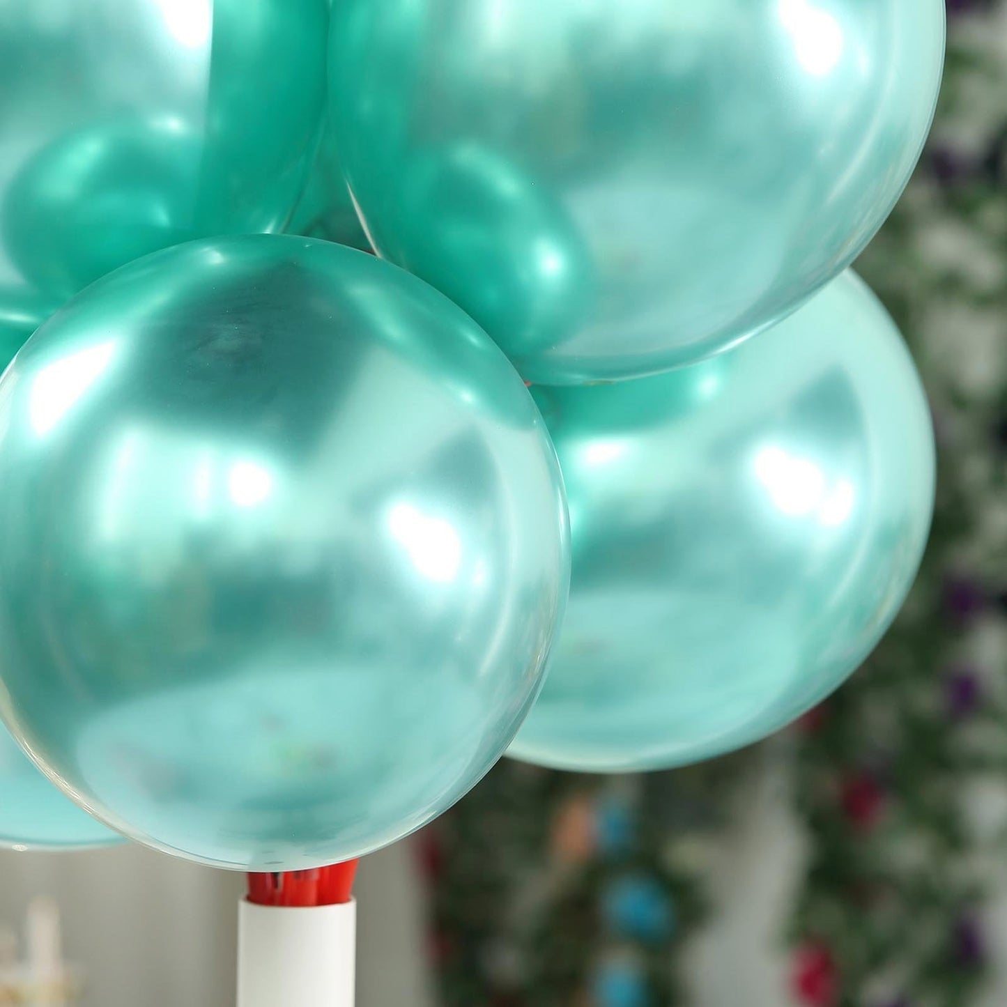 50 Green Metallic Chrome Balloons - Shiny Latex 12" Thicken For Wedding, Birthday Party, Baby Shower, New Years, Graduation & Sweet 16