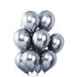 50 Silver Metallic Chrome Balloons - Shiny Latex 12" Thicken For Wedding, Birthday Party, Baby Shower, New Years, Graduation & Sweet 16